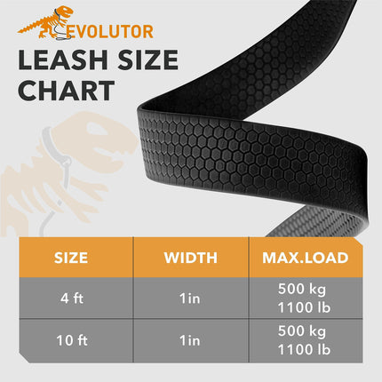 Evolutor Extra Heavy Duty Dog Leash 4 Ft   Durable Leash for Large