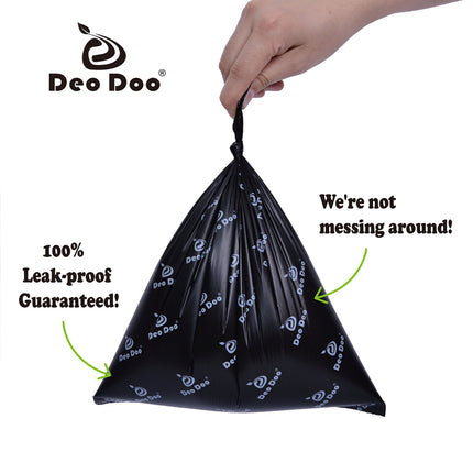 DeoDoo Dog Poop Bags Biodegradable Extra Thick Strong Biobase Earth