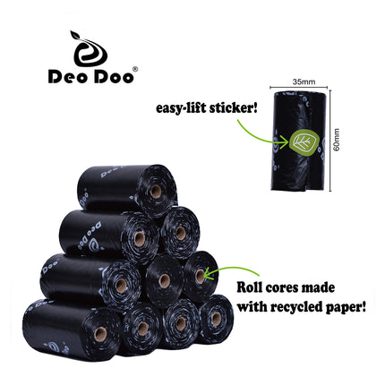 DeoDoo Dog Poop Bags Biodegradable Extra Thick Strong Biobase Earth