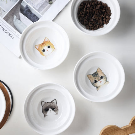 Wooden Framed Cat Food bowls