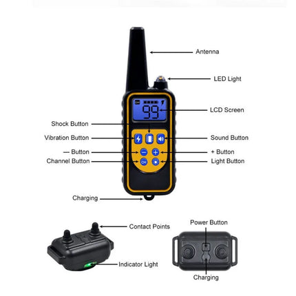 Dog Training Collar Waterproof Pet Remote Control Rechargeable