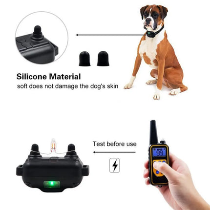 Electric Dog Training Collar Waterproof Dog Bark Collar Pet With