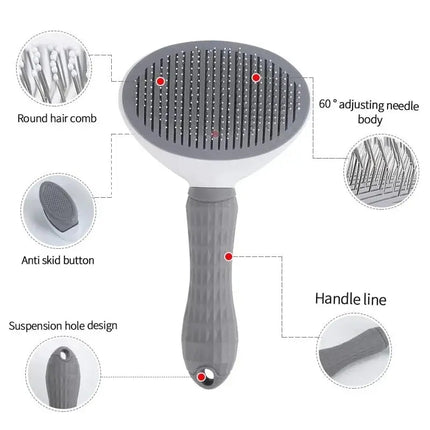 Pet Dog Brush Cat Comb Self Cleaning Pet Hair Remover Brush For Dogs