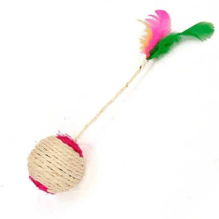 Cat Toy Cat Sisal Scratching Ball Training Interactive Toy for Kitten