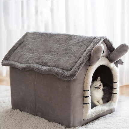 Indoor Warm Dog House Soft Pet Bed Tent House Dog Kennel Cat Bed with