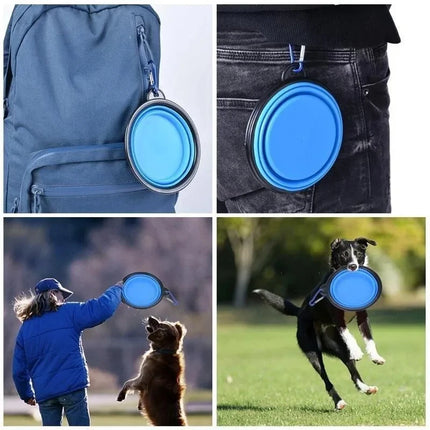 350mL Pet Folding Bowl Dog Supplies Outdoor Travel Portable Bowl