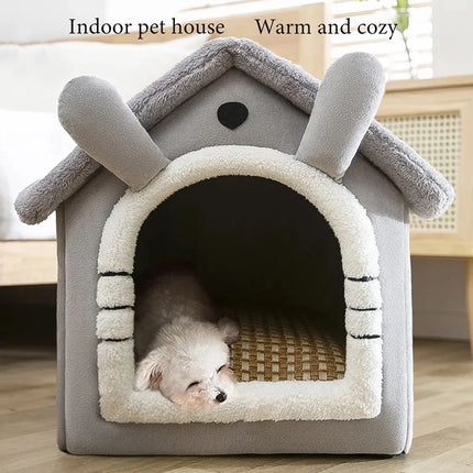 Indoor Warm Dog House Soft Pet Bed Tent House Dog Kennel Cat Bed with