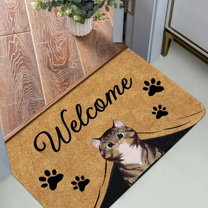 Lovely Cat Patterned Mat Cartoon Living Room Floor Decoration Carpet