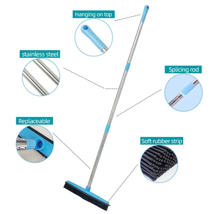 Rubber Broom Pet Hair Lint Removal Device Telescopic Bristles Magic