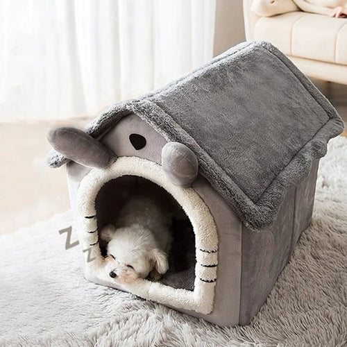 Indoor Warm Dog House Soft Pet Bed Tent House Dog Kennel Cat Bed with