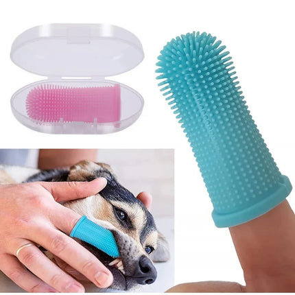 Dog Super Soft  pet Finger Toothbrush Teeth Cleaning Breath Care