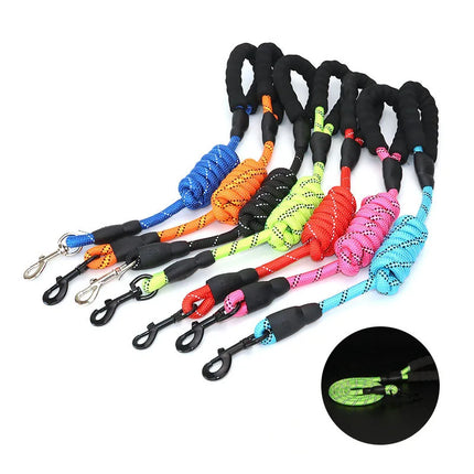 1.5m Pet Leash with Reflective & Comfortable Padded Handle for Small