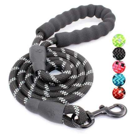 1.5m Pet Leash with Reflective & Comfortable Padded Handle for Small