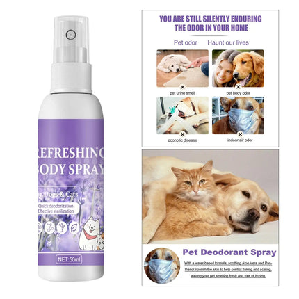 Dog Deodorizing Spray Odor Pet Deodorant for Pets Refreshing Air