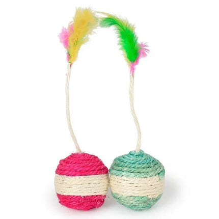 Cat Toy Cat Sisal Scratching Ball Training Interactive Toy for Kitten