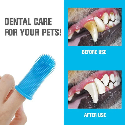 Dog Super Soft  pet Finger Toothbrush Teeth Cleaning Breath Care