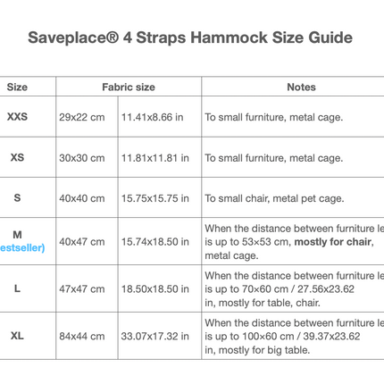 Saveplace® Comfy Hammock for Cats and Storage 'SCIENCE' - 6 Sizes