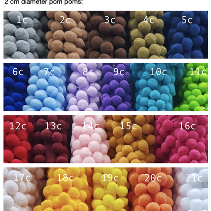 Saveplace® Round Pet Bed - Various Pom Poms, 2 Sizes