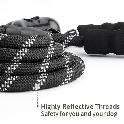 5 FT Leash With Comfortable Padded Handle and Reflective Threads